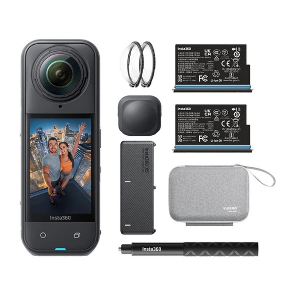 Cámara Deportiva Insta360 X5 action Cam CINSAAHA 8K 360 Cycling Bundle X511