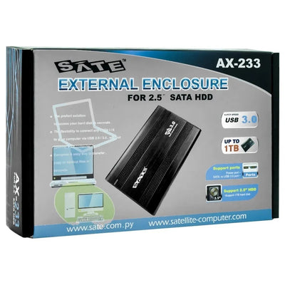 Gabinete para Disco Satellite AX-233 2.5" USB 3.0 Negro