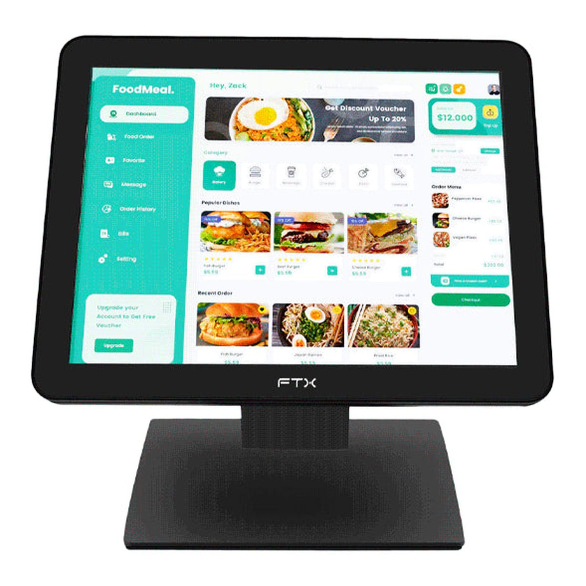 Monitor FTX MT17V1 17" Touch Vga/Hdmi/Usb/C/Lapiz/Jack C/Bisel Black