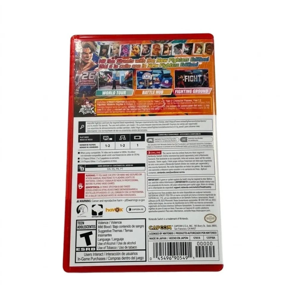 Juego Nintendo Switch 2 Street Fighter 6 Years 1-2 Fighters Edition Único