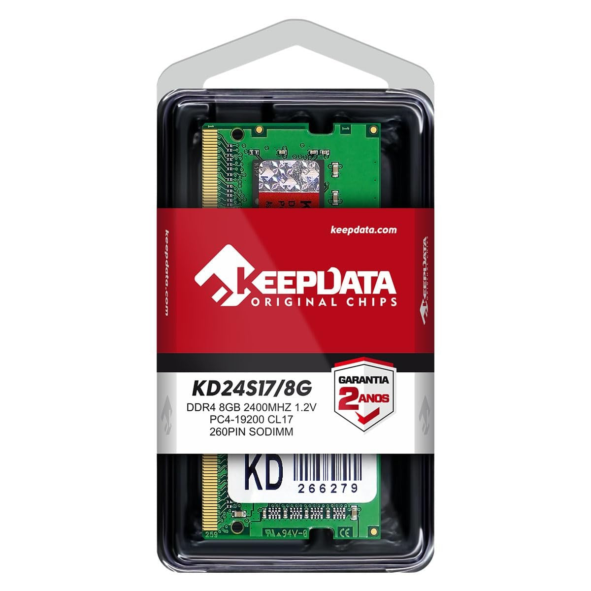 Memoria RAM Keepdata KD24S17/8G 8GB DDR4 2400MHz para Notebook Único