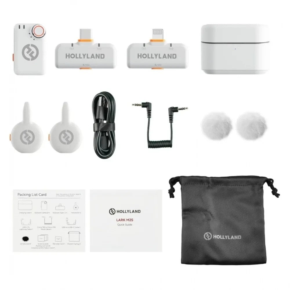 Micrófono Inalámbrico Hollyland Lark M2S Ultimate Combo White