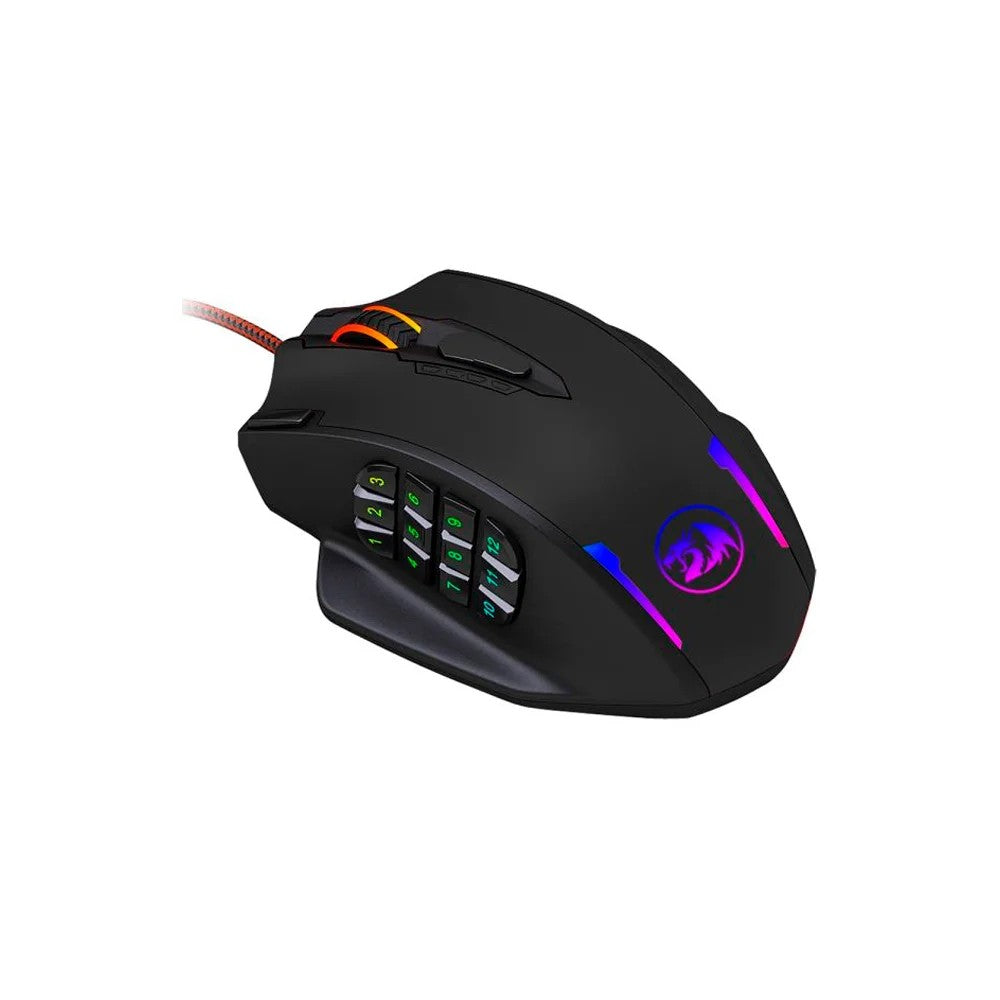 Mouse Gamer Redragon Impact M908 RGB 12400 DPI Negro