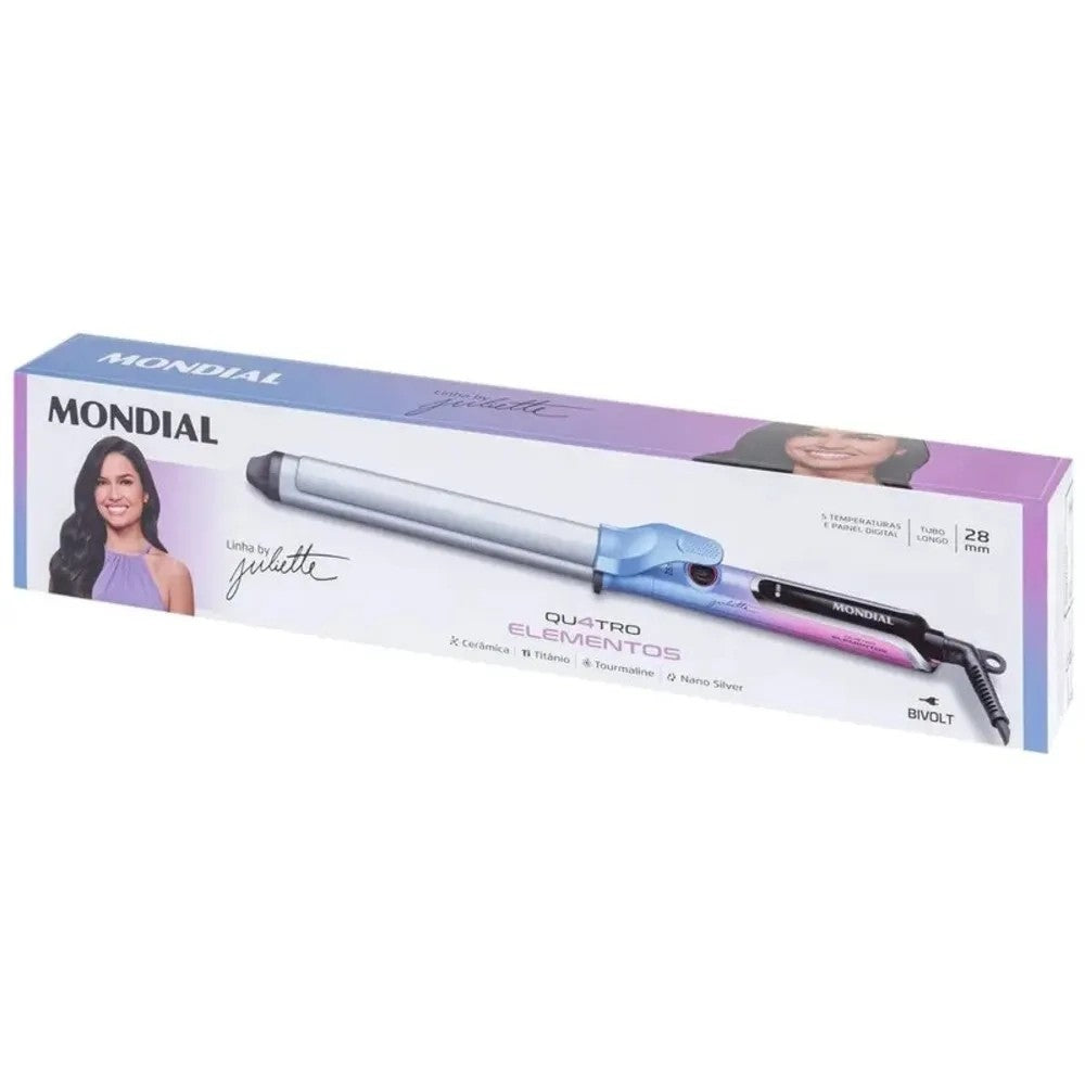 Ondulador de Cabello Mondial Juliette MC-JU-03 Bivolt Azul/Rosa