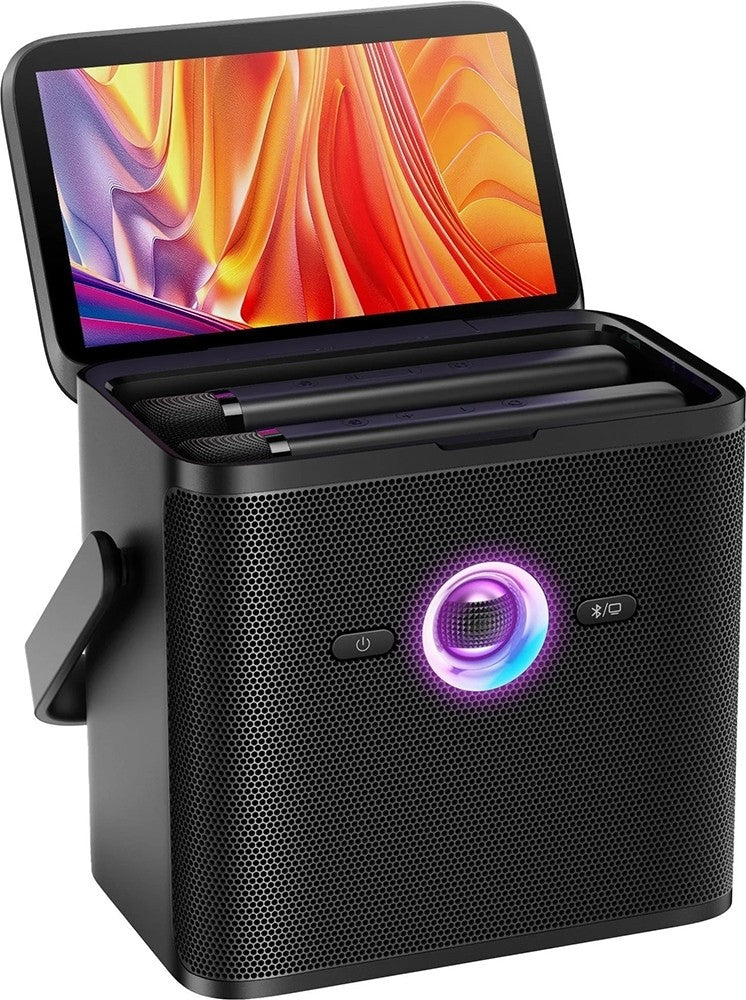 Parlante Joog Shell S3 Karaoke con Pantalla 7" y 2 Micrófonos 80W Black