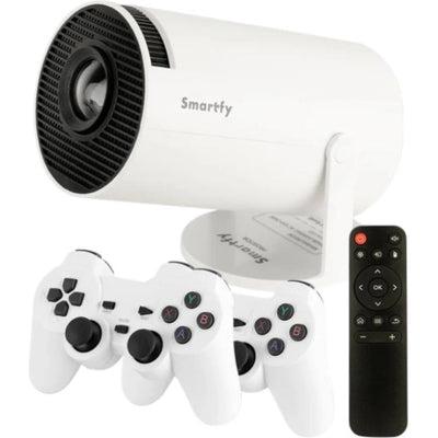 Proyector Smartfy PJ01 Android con Juegos Retro y MagisTV Blanco