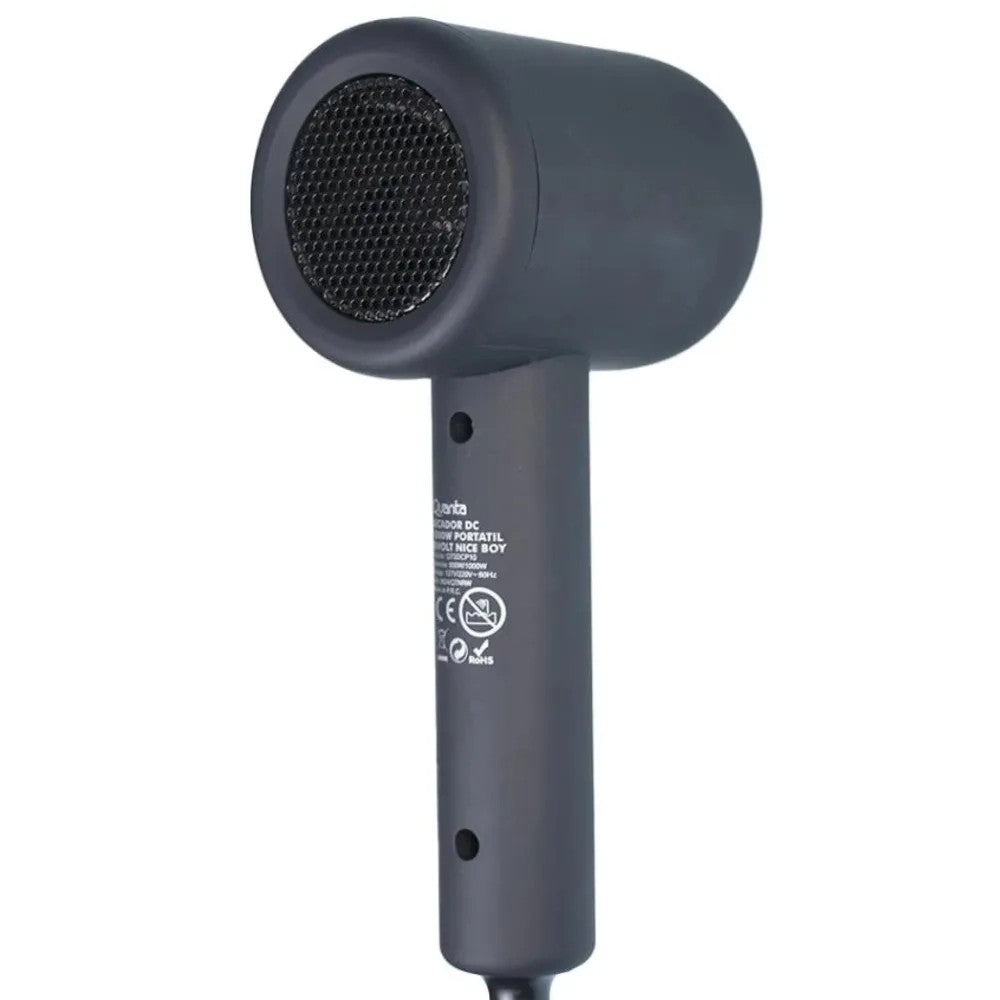 Secador de Cabello Portátil Quanta QTSDCP10 Nice Boy 1000W Bivolt Negro