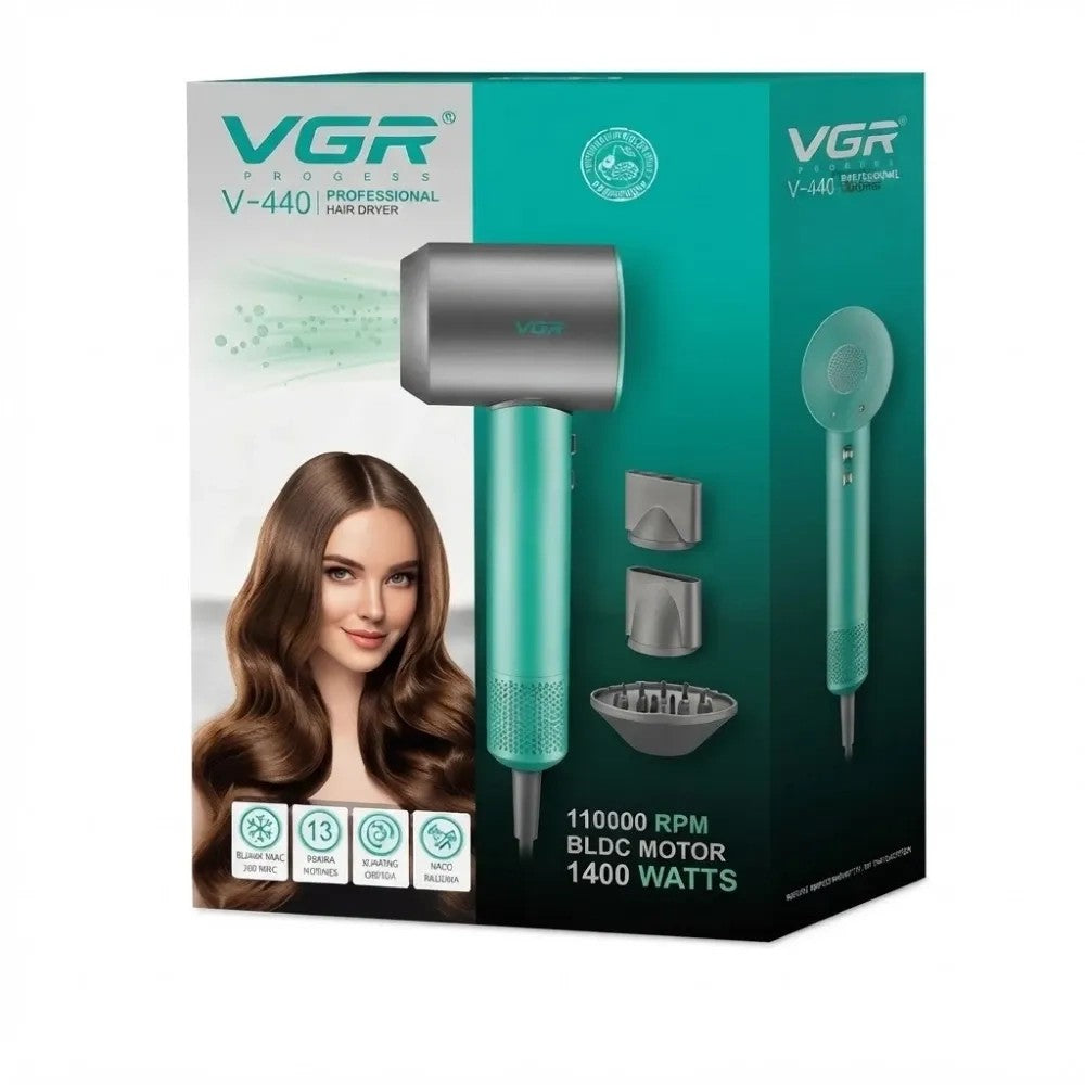 Secador de Cabello VGR V-440 220V Verde