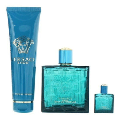 Set Perfume Versace Eros Masculino 100ML + Shower Gel 150ML + 5ML EDP Único