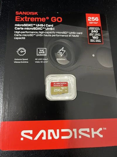 Tarjeta de Memoria Micro SD SanDisk Extreme Go 256GB 240MB/s Único