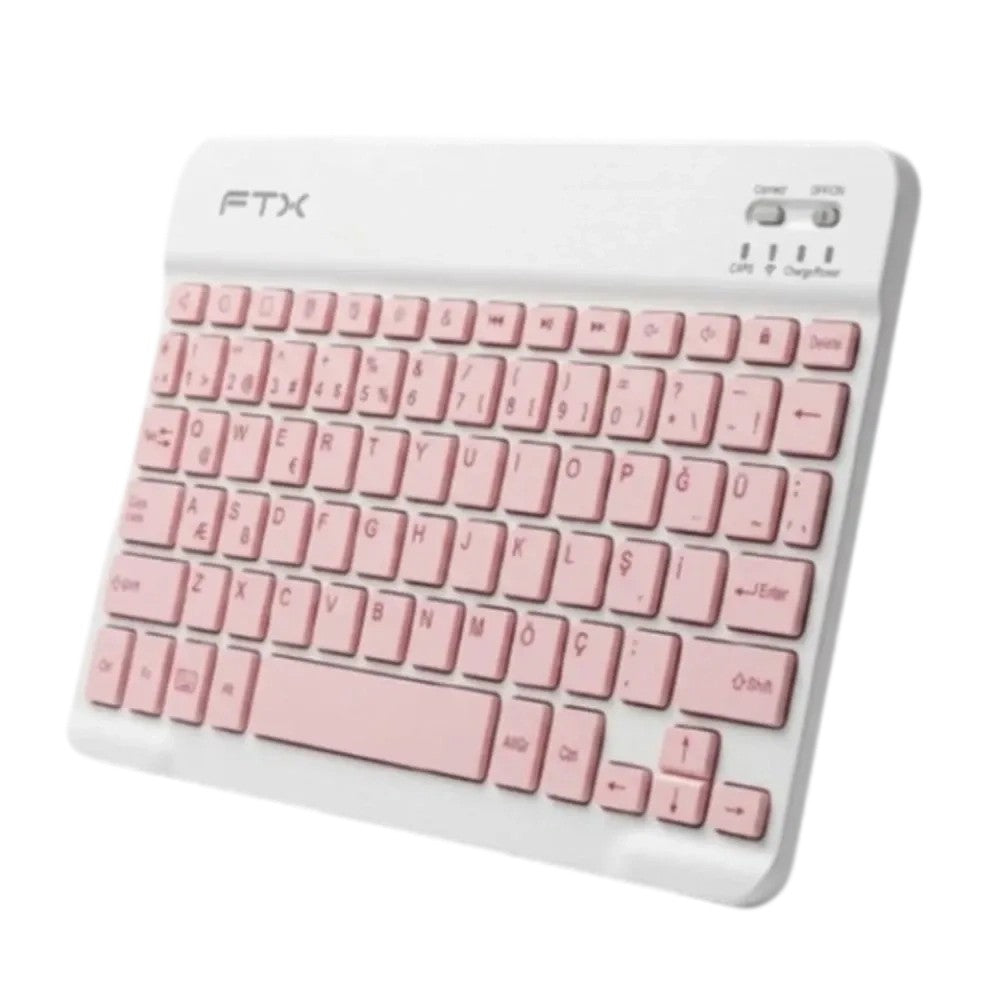 Teclado Bluetooth FTX FTXB09 USB-C Portugués Rosa