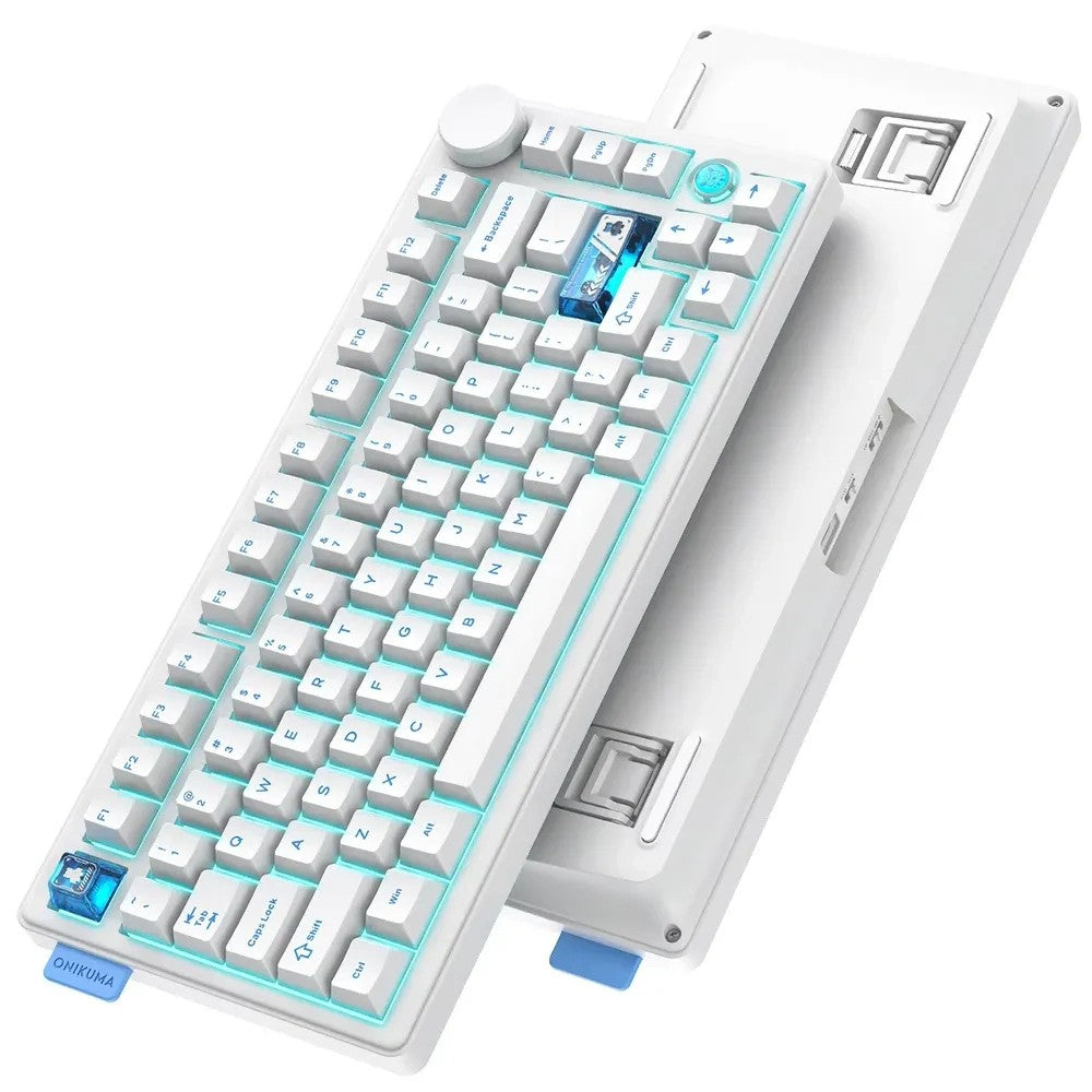 Teclado Gamer Mecánico Onikuma MT706 Inalámbrico RGB Blanco