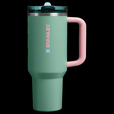 Vaso Stanley Tumbler Quencher Antonela 1.18L C/pico Verde
