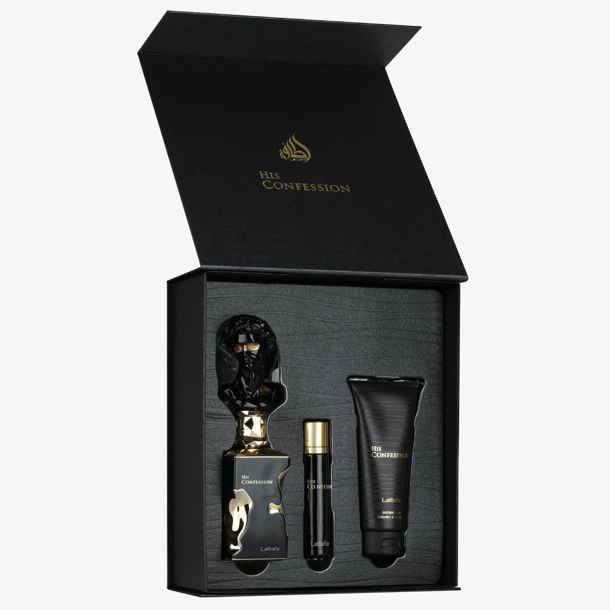 Set Perfume Lattafa His Confession 100ML + 12ML + 50ML EDP