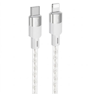 Cable Hoco X99 Cristal Silicone USB-C A Lightning 60W Gray