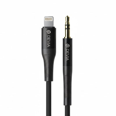 Cable Devia Ipure JACK-LIGHTNING 3.5MM Woven 1M Black