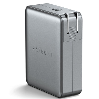 Cargador Satechi USB-C 4-PORT Gan Travel Charge Gray