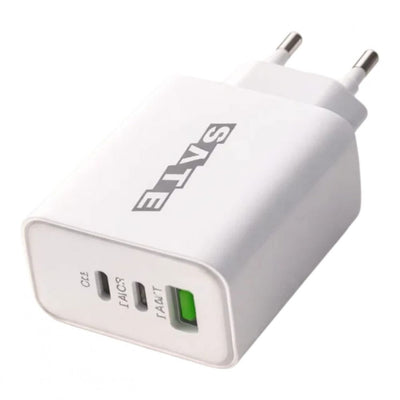 Cargador Satellite USB-A/USB-C Blanco