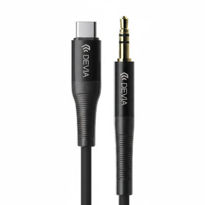 Cable D/audio Devia Tejido Tipo C A 3,5 Mm Black