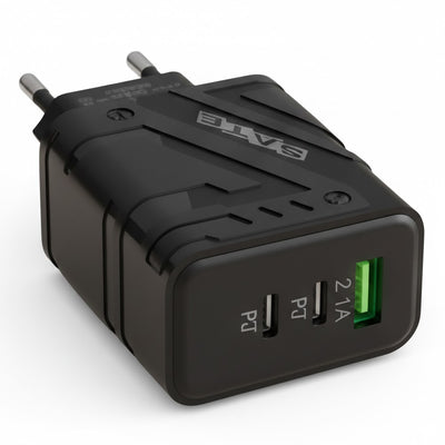 Cargador Satellite USB-A/USB-C Negro