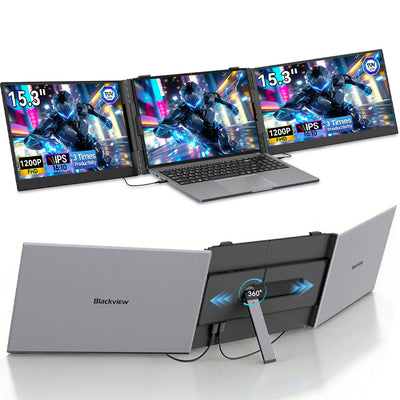 Monitor Portátil Doble Extensor Blackview DCM8 15.3" p/ Notebook