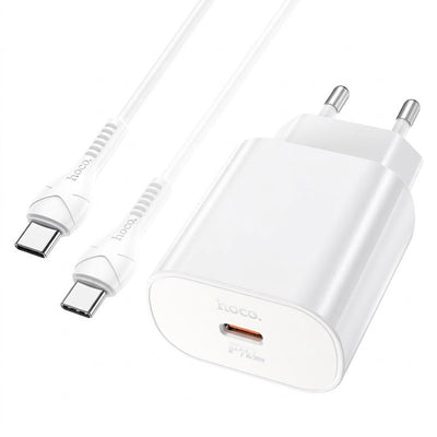 Cargador Hoco N22 25W USB-C Fuente S/cable White