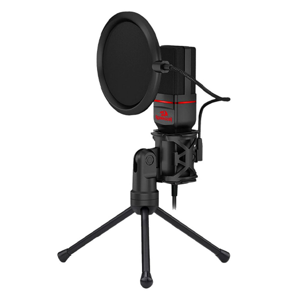 Micrófono Redragon GM100 Seyfert C/TRIPODE/POP-FILTER Condenser Negro