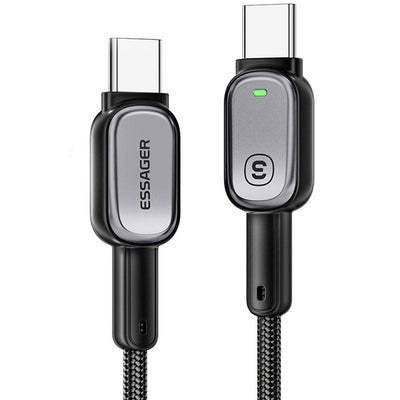 Cable Essager EXCTT1-CZ0G-P USB-C A USB-C 1M Black