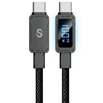 Cable SMARTFY FCC02G USB-C A USB-C 1.5M Display Charger Black