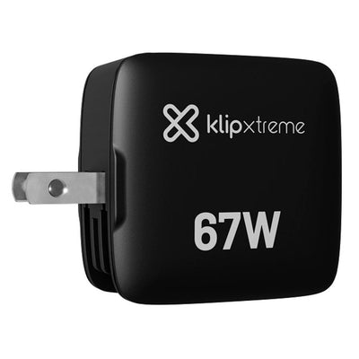 Cargador Klip Xtreme Powerwall 67 USB-C X2/USB-A S/cable Black