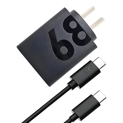 Cargador Motorola 68W USB-C Arg Pin S/l Black