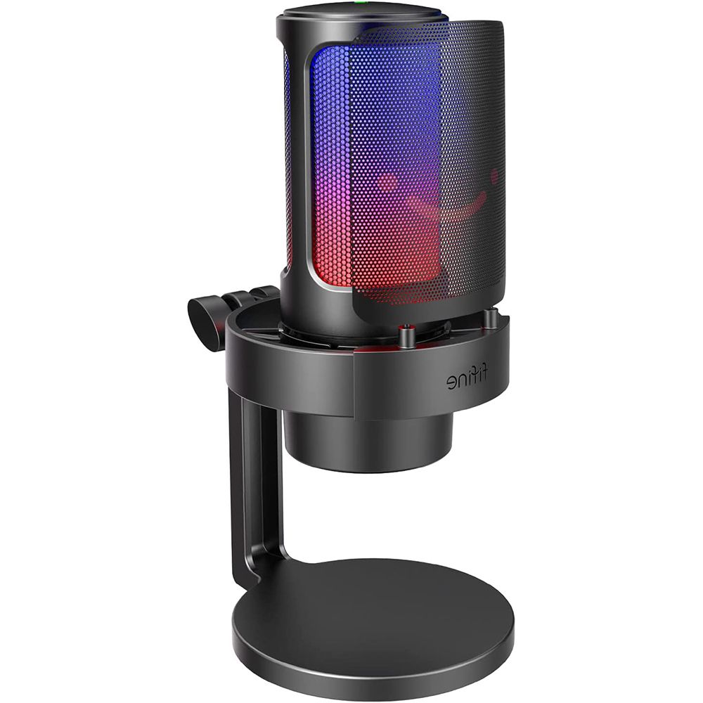 Micrófono Fifine A8 RGB 3.5MM/USB-C Black