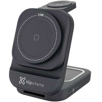 Cargador Wireless Klip Xtreme Powerdesk 3IN1 Silver