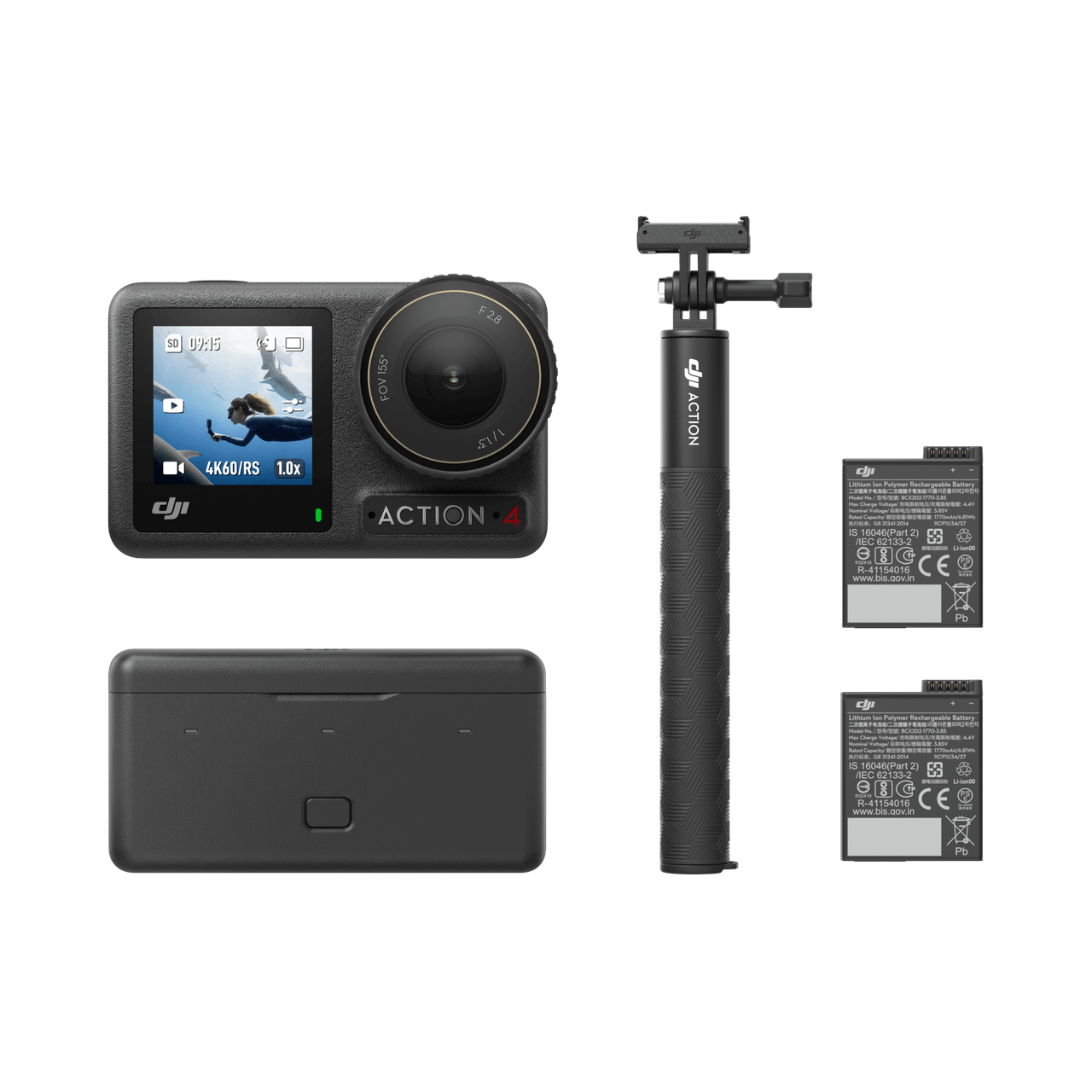 Cámara Deportiva DJI Osmo Action 4 Adventure Combo
