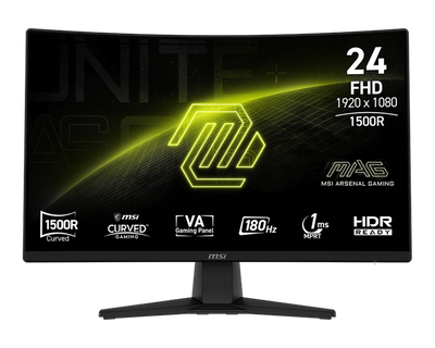 Monitor Gamer 24" MSI MAG Curvo FHD 180Hz