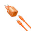 Cargador WiWU con Cable USB-C a USB-C WI-G025 45W - Naranja