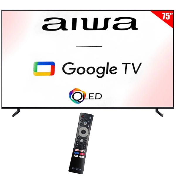 Televisor Aiwa Smart QLED 75" AW75B4QFG 4K HDMI