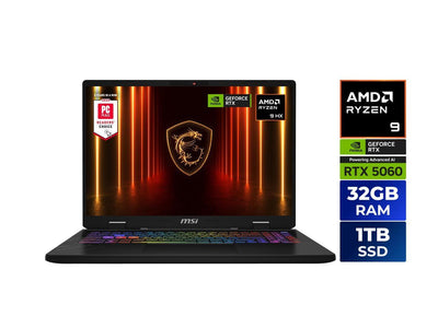 Notebook msi Crosshair A16 HX D8WFKG-015U AMD Ryzen 9 8940HX 32/1TB 16" QHD+ 240Hz RTX 5060 8GB W11 | XMarket Paraguay