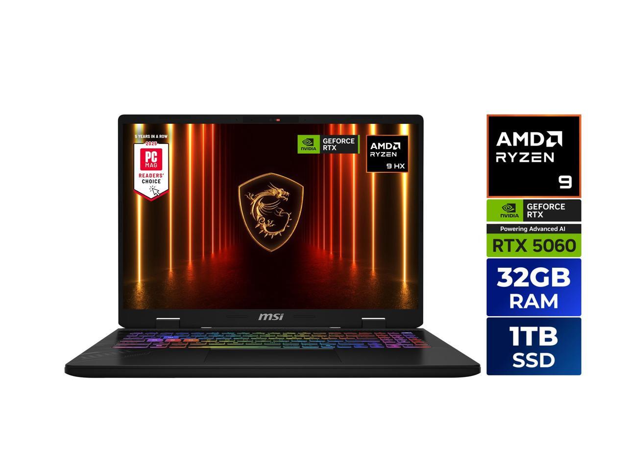 Notebook msi Crosshair A16 HX D8WFKG-090US AMD Ryzen 9 8940HX 16/1TB 16" RTX5060 W11