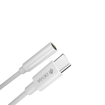 Cable Devia EC608 USB-C A 3.5MM Black