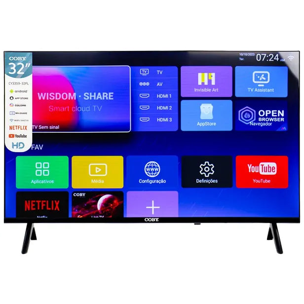 Televisor SMART LED 32" COBY CY3359-32ISDBT HD Android