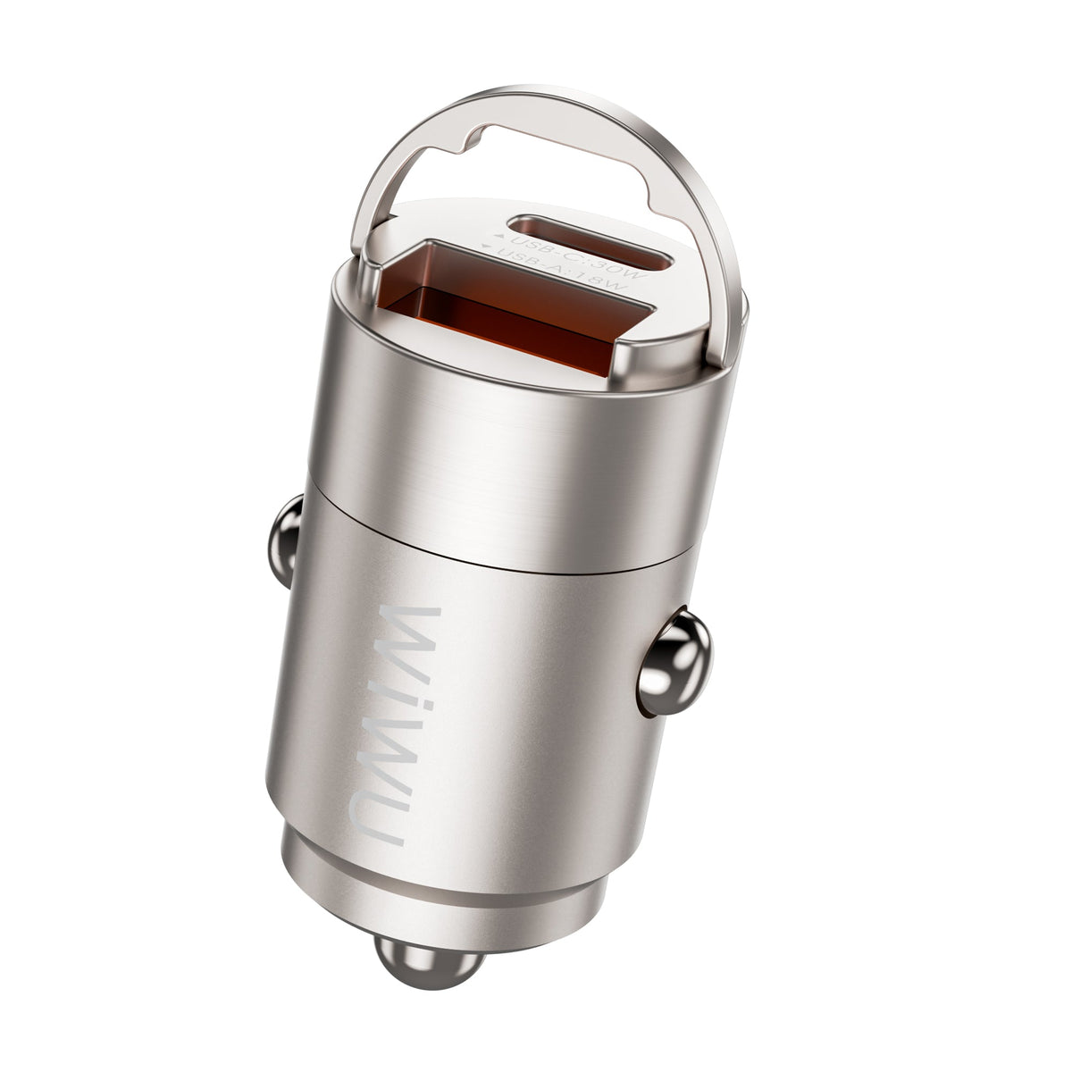 Cargador Wiwu Nano WI-QC028 USB-A/USB-C 30W - Titanium