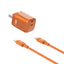 Cargador WiWU con Cable USB-C a USB-C WI-G025 45W - Naranja