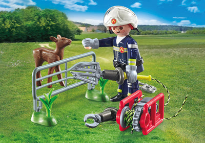 Juguete Playmobil Rescate de Animales Bomberos 71467