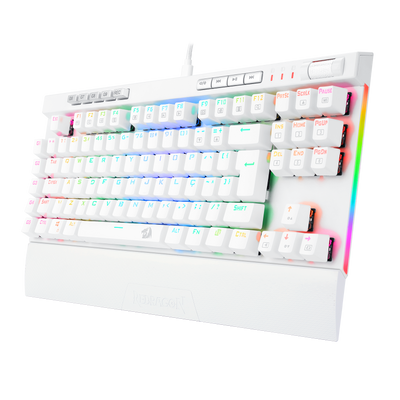 Teclado Redragon Magic-Wand Pro K587W-RGB Lunar White