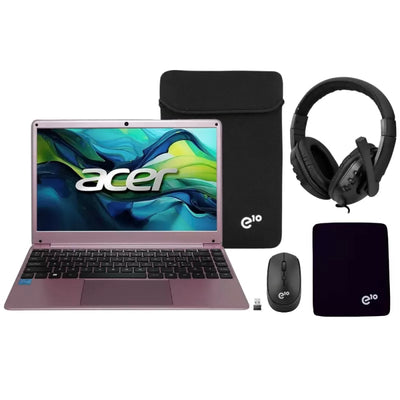 Notebook Acer E10 Etbook SE Cel N4020 8/256GB 14" W11 Rose Mous+Fund+Aur