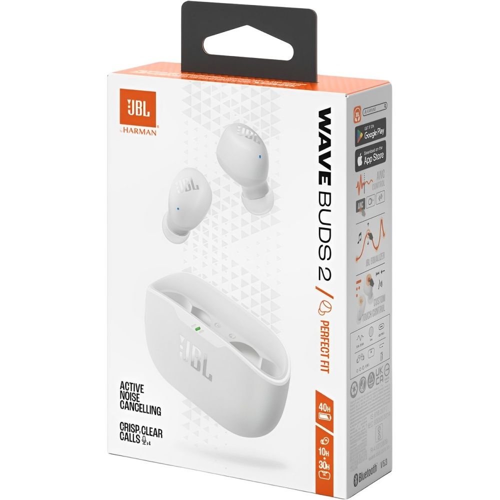 AURICULAR JBL BLUETOOTH WAVE BUDS 2 WHITE