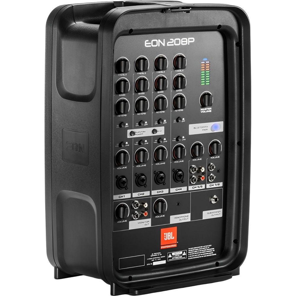 Parlante JBL EON208P – Sistema PA portátil 300 W con mezclador de 8 canales + Bluetooth