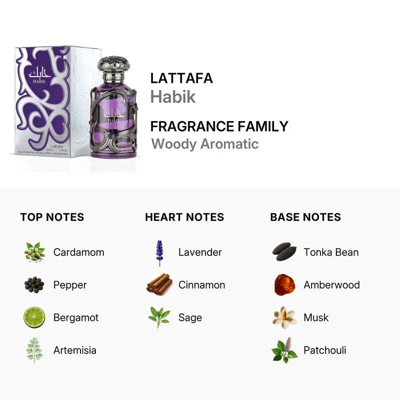 Perfume Lattafa Habik Masculino EDP 100ML