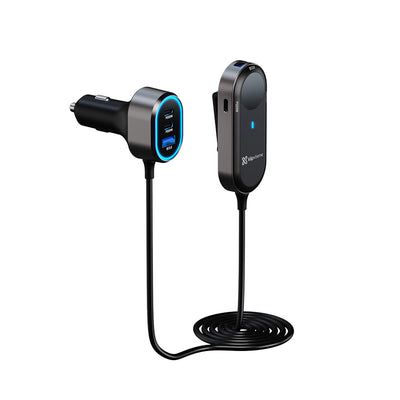 Cargador Vehicular Klip Xtreme 2USB-C/USB 3.0 Black